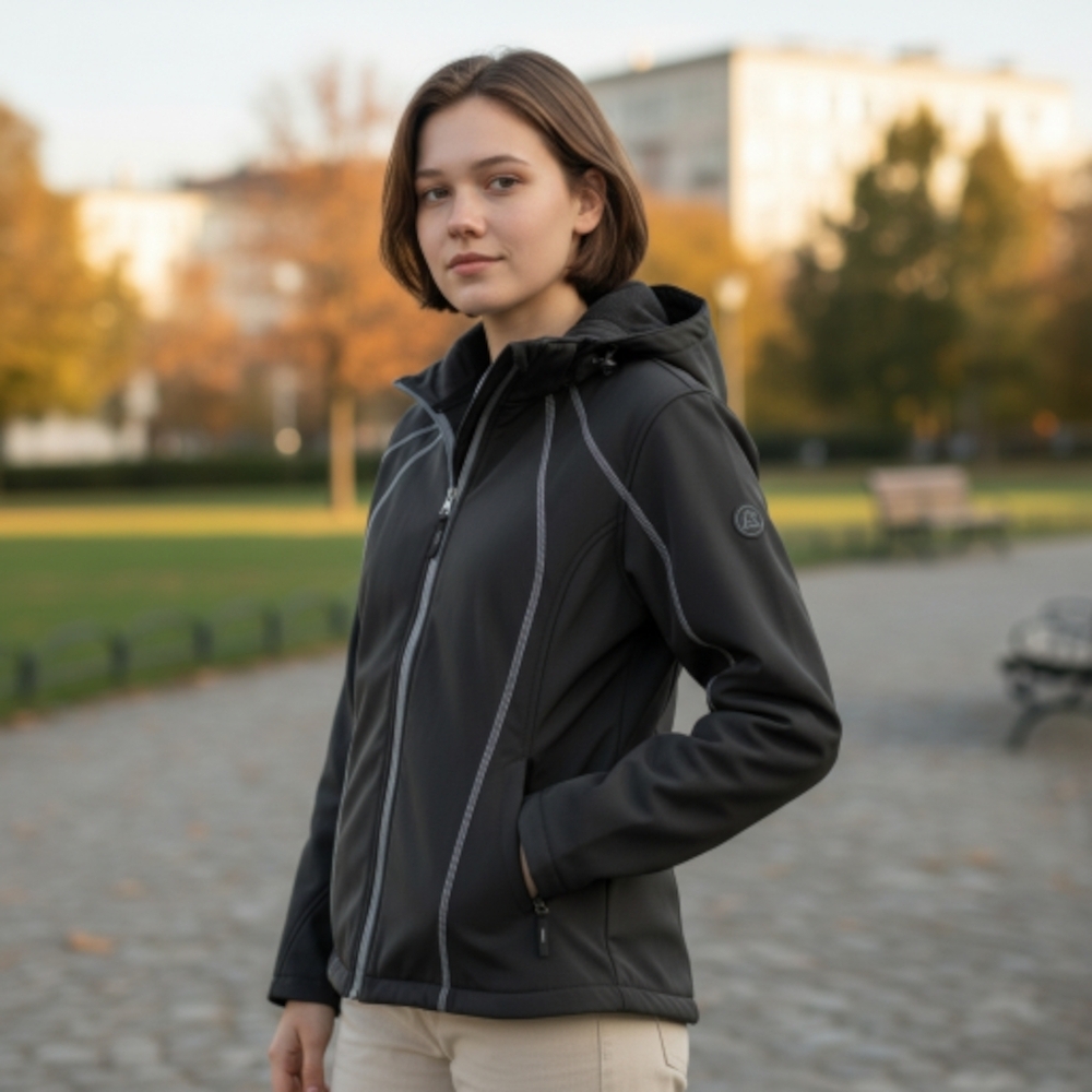Free Country Women's Microfleece Lined Black Jacket